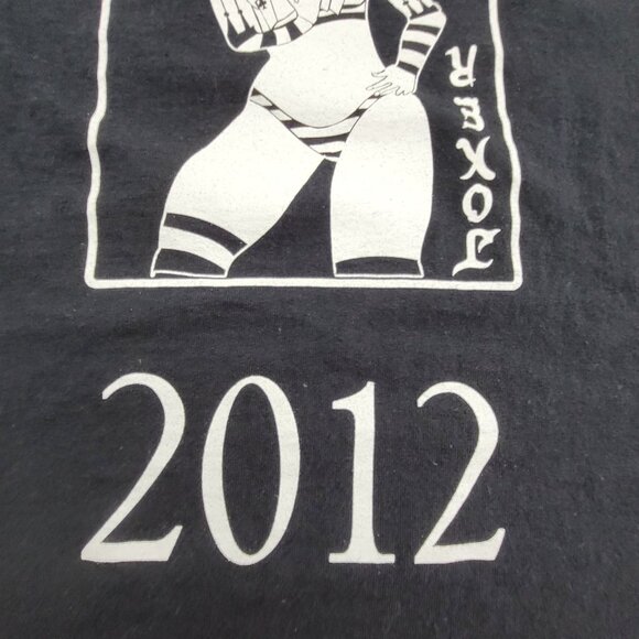 Strip Poker T-Shirt Womens Small Black Graphic Sphinx Joker Event Tee Port & Co - Picture 4 of 12